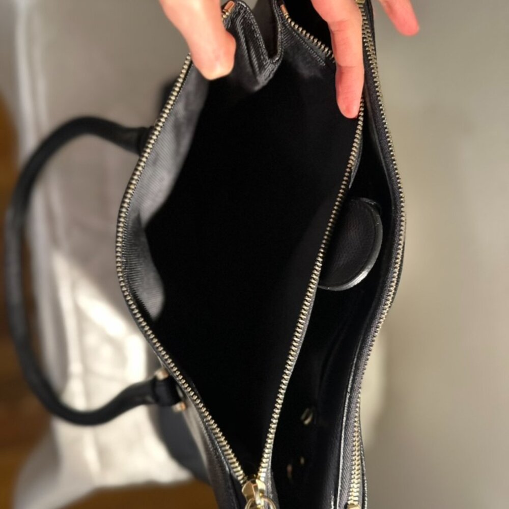 FURLA Black Leather Tote Bag - Picture 5 of 8